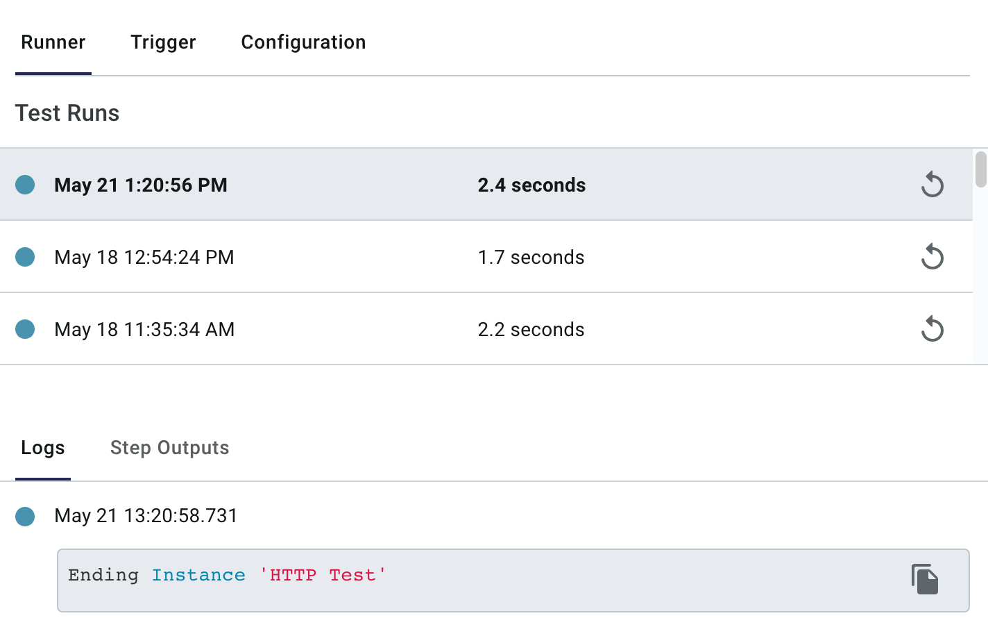 Replay test integration invocation